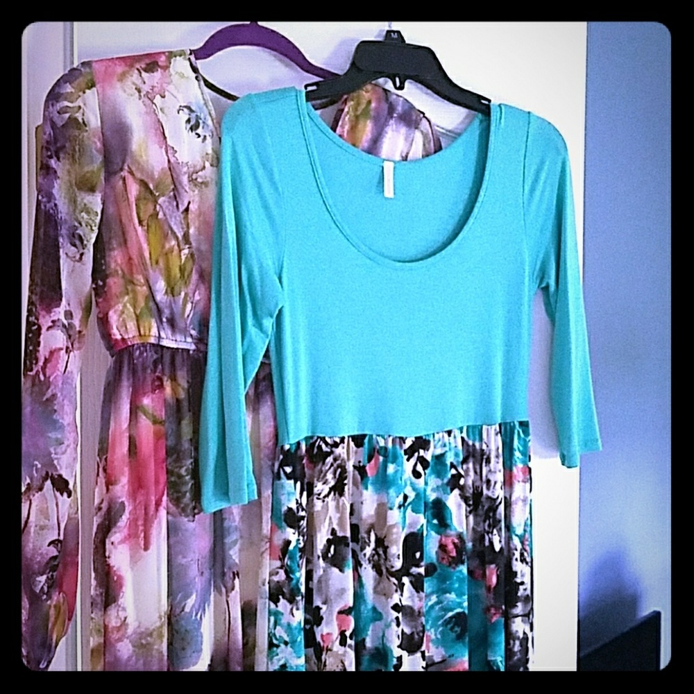 2 Pink Blush Maternity Dresses